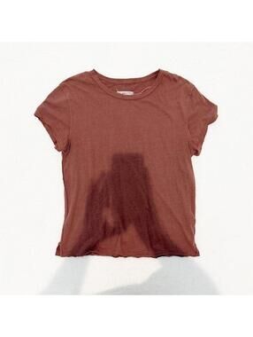 free people red baby tee size XL